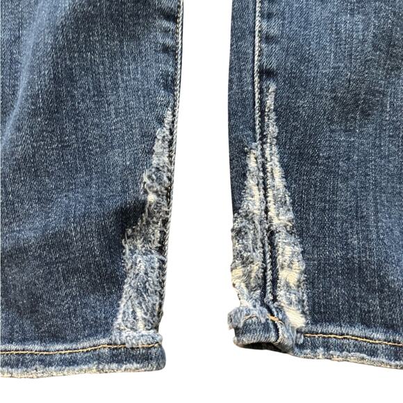 Frame Le High Skinny Distressed Dark Wash Jeans Womens Size 28 - Picture 6 of 7